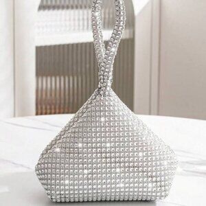 silver pouch purse